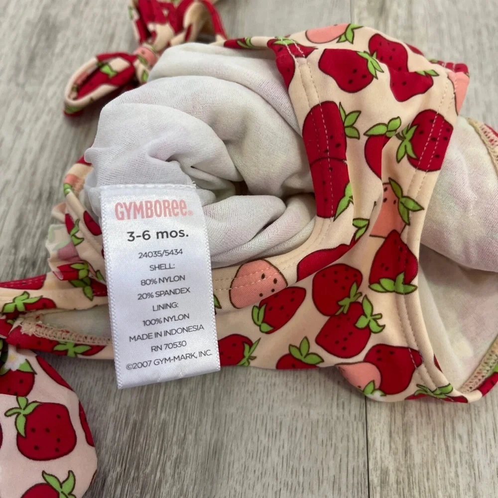 Gymboree 3-6 Months Strawberry Bathing Suit -PLAY